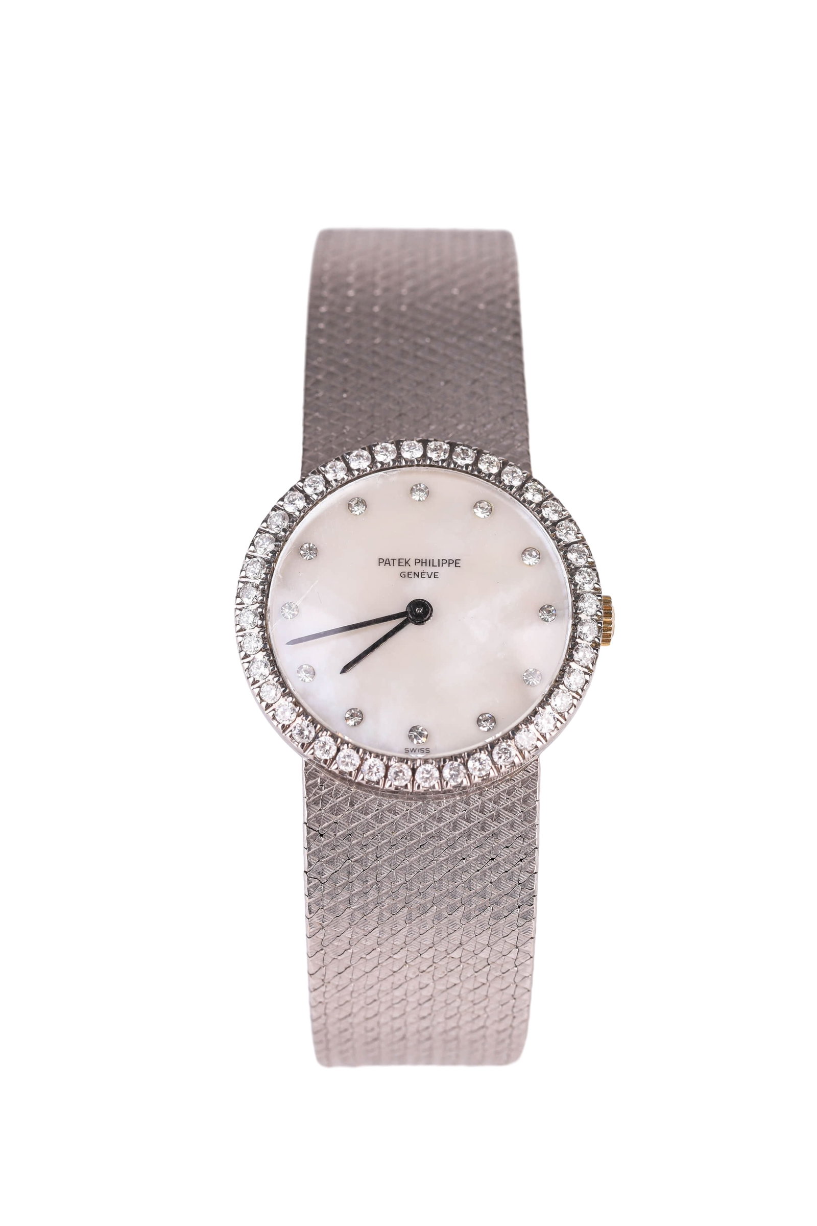 PATEK PHILIPPE GOLD WRISTWATCH: PATEK PHILIPPE GOLD WRISTWATCH Dimensions: Width: 2.6 cm (1.0 in.). All measurements are approximate.