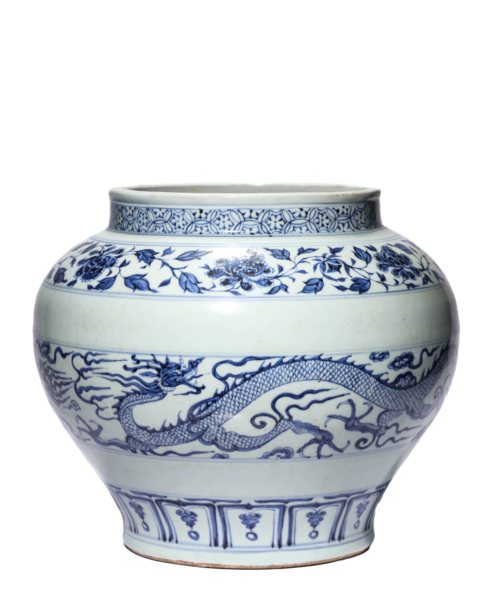 A BLUE-AND-WHITE 'DRAGON' JAR (1 of 6)