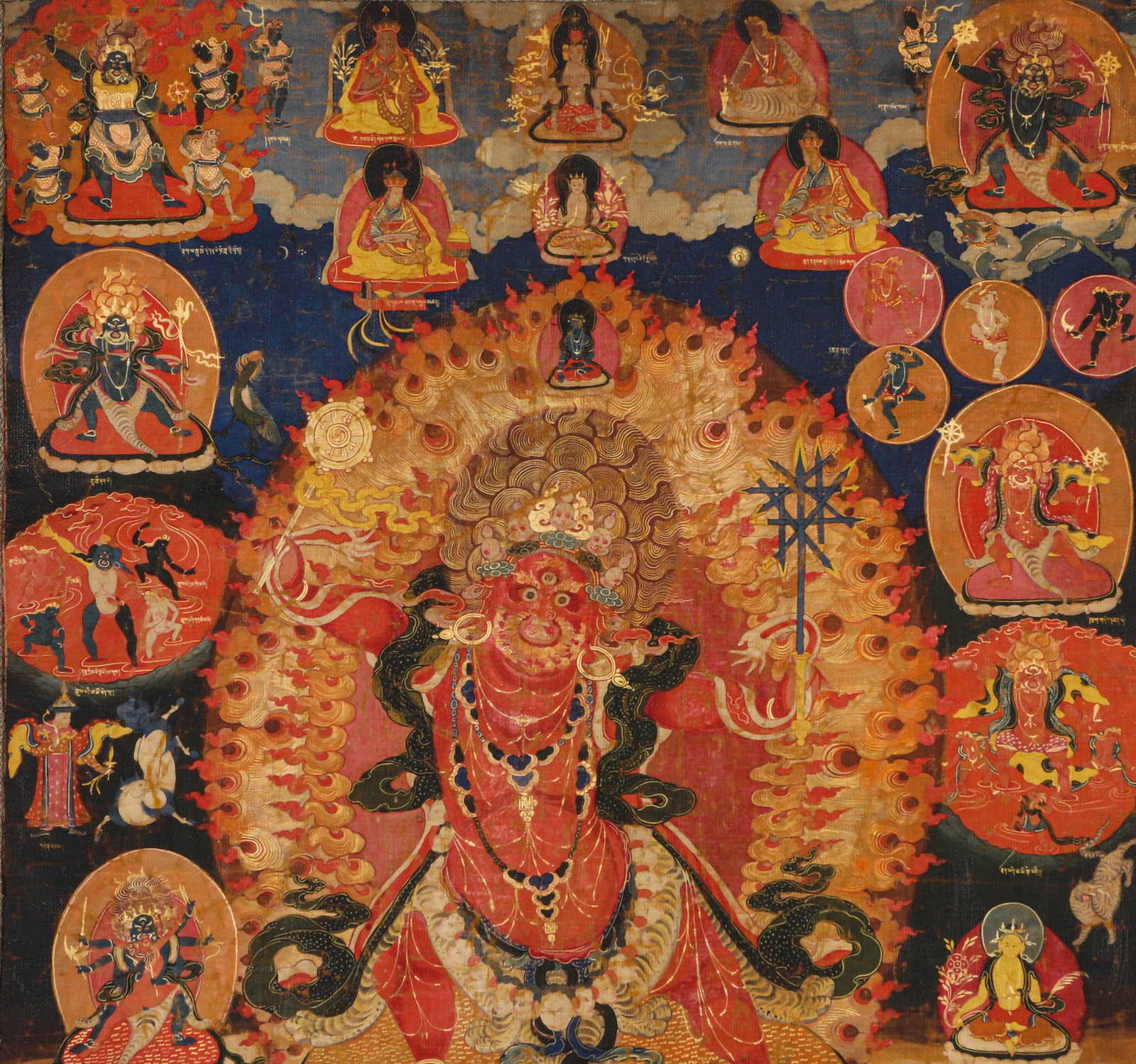 A THANGKA 'RED DHARMAPALA' - 4