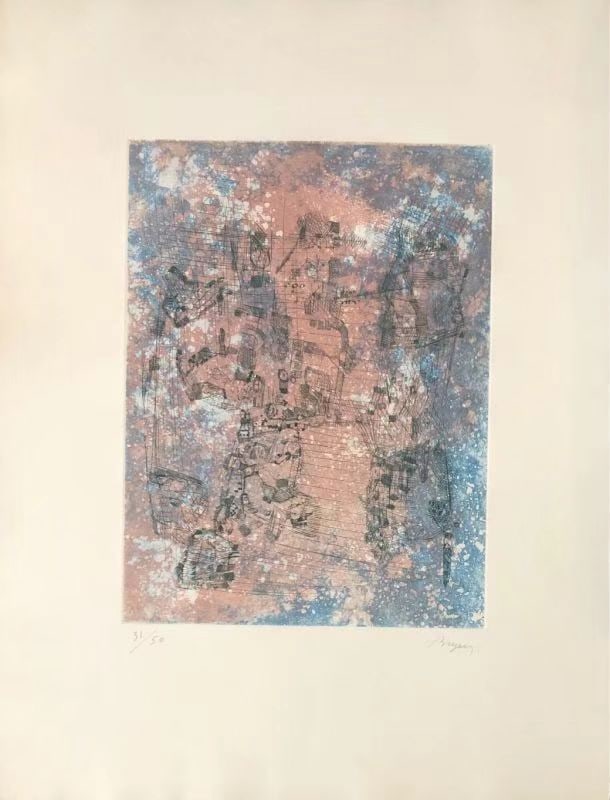 CAMILLE BRYEN (1907–1977), AERO-SIGNE, ETCHING: CAMILLE BRYEN (1907–1977), AERO-SIGNE, ETCHING Dimensions: Image dimensions: 39 × 30 cm (15.4 × 11.8 in.). Sheet dimensions: 66 × 55 cm (26.0 × 21.7 in.). All measurements are approximate.