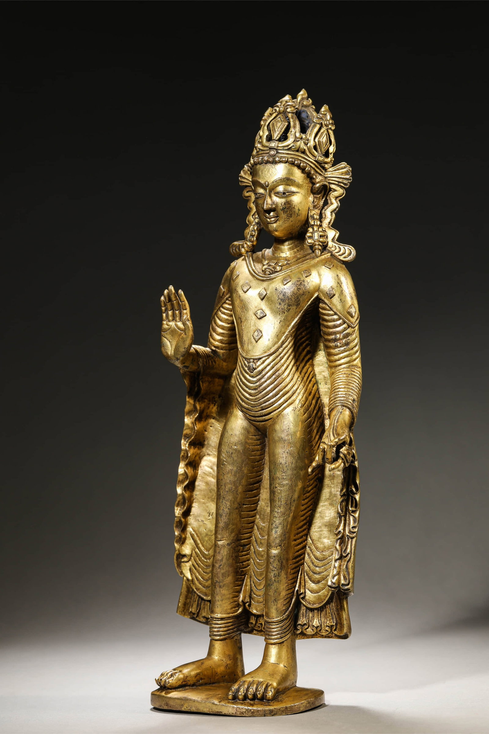 A 'SAKYAMUNI' BUDDHA FIGURE - 4