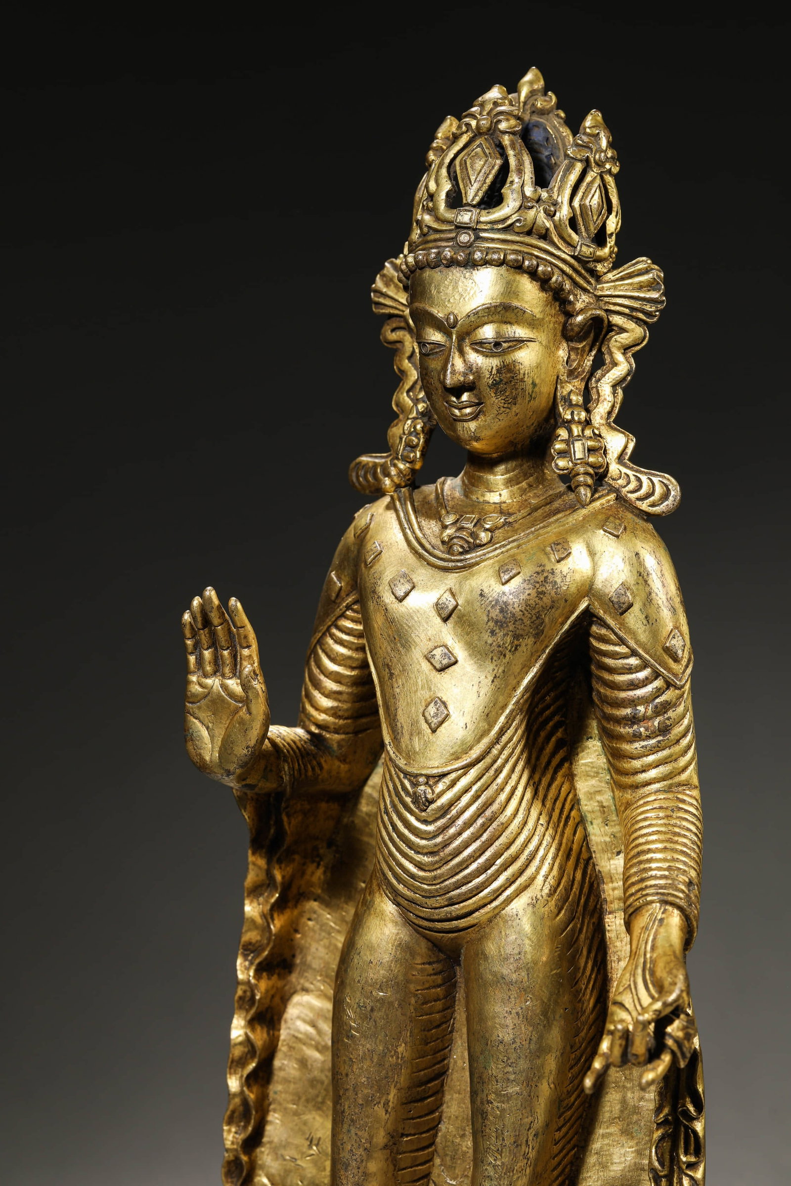 A 'SAKYAMUNI' BUDDHA FIGURE - 5