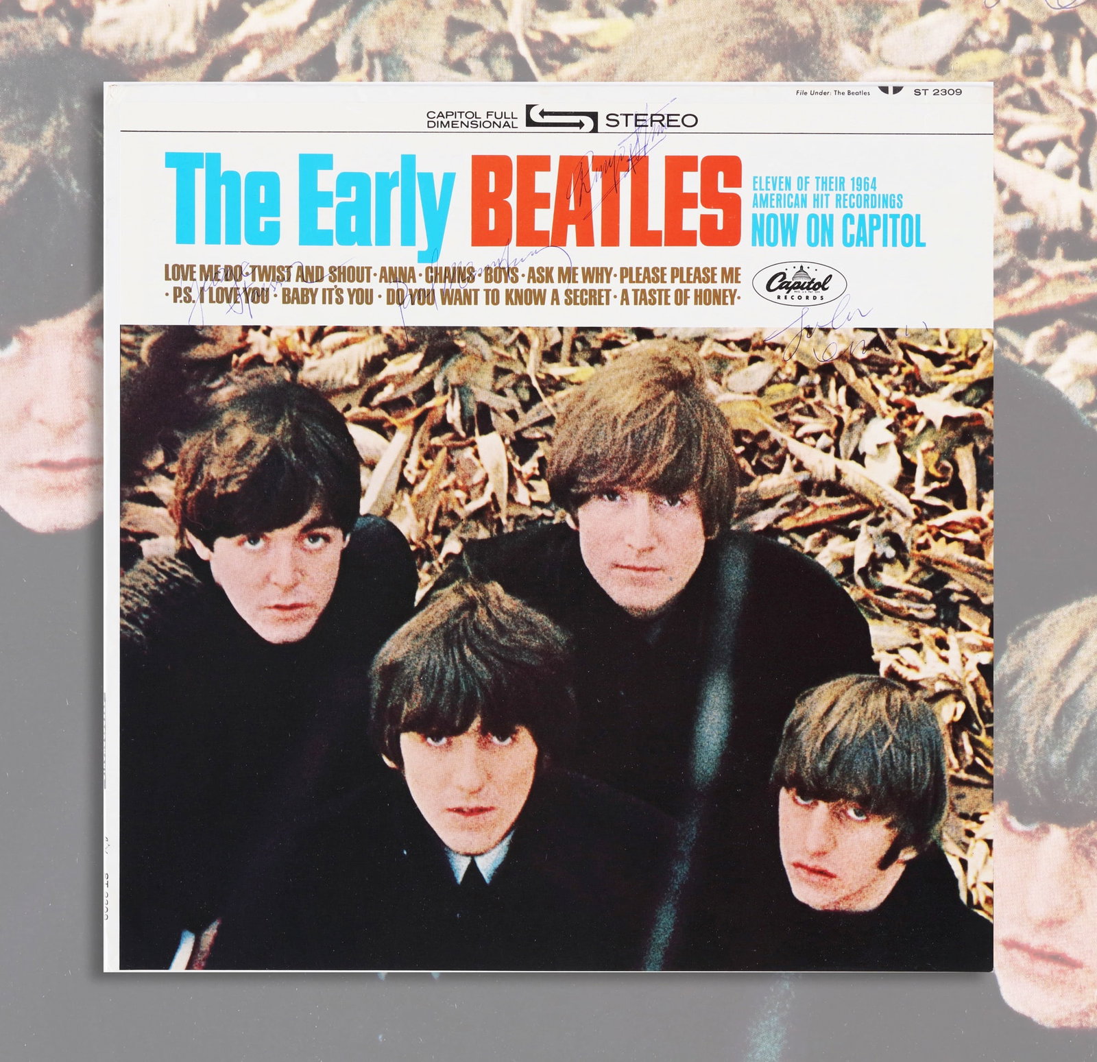 THE BEATLES - SIGNED THE EARLY BEATLES LP (CAPITOL RECORDS, ST 2309) (1 of 4)