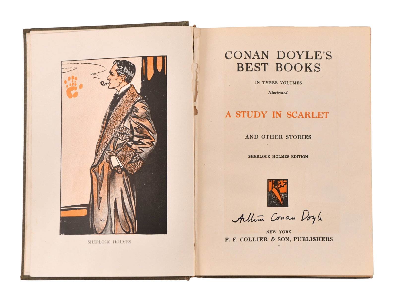 ARTHUR CONAN DOYLE - SIGNED A STUDY IN SCARLET - 4