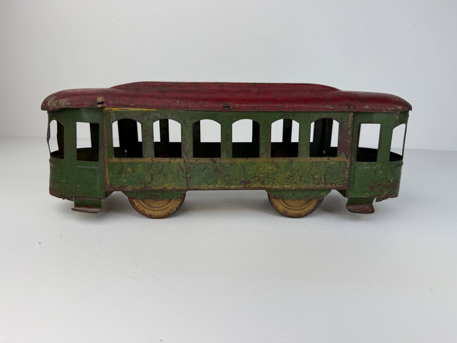 Antique Dayton Hill Tin Trolley Car (1 of 5)