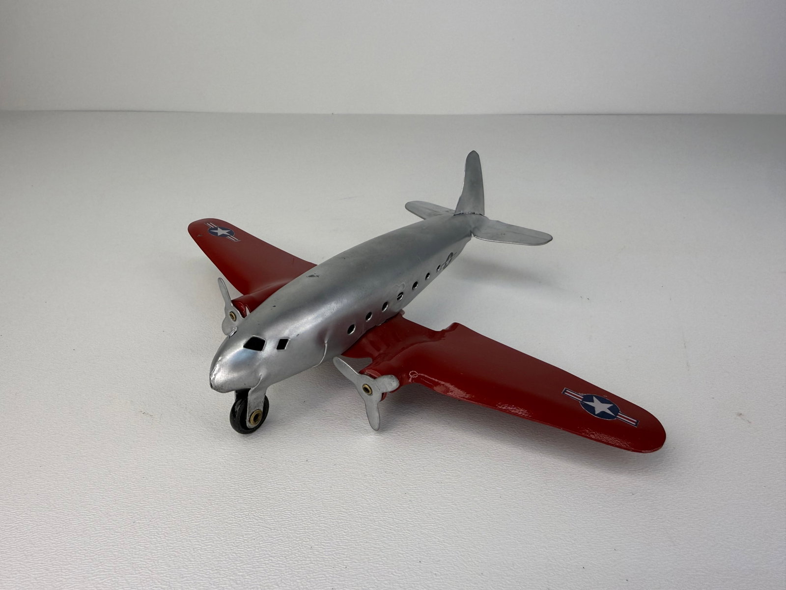Repainted Tin US Air Force Toy Plane (1 of 4)