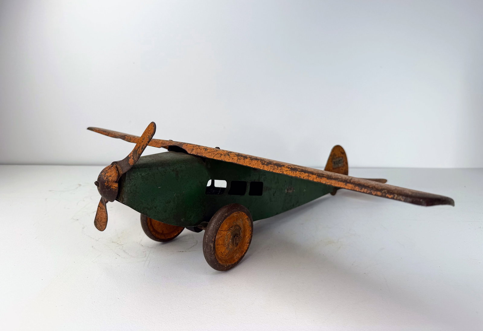 1920s-30s Steelcraft Army Scout pressed steel toy airplane (1 of 9)