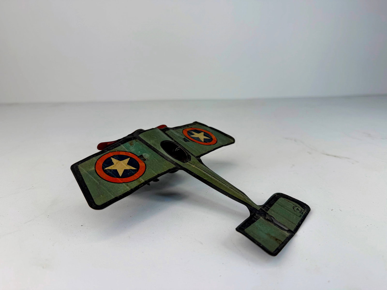 J Chein single engine tin wind-up plane - 4