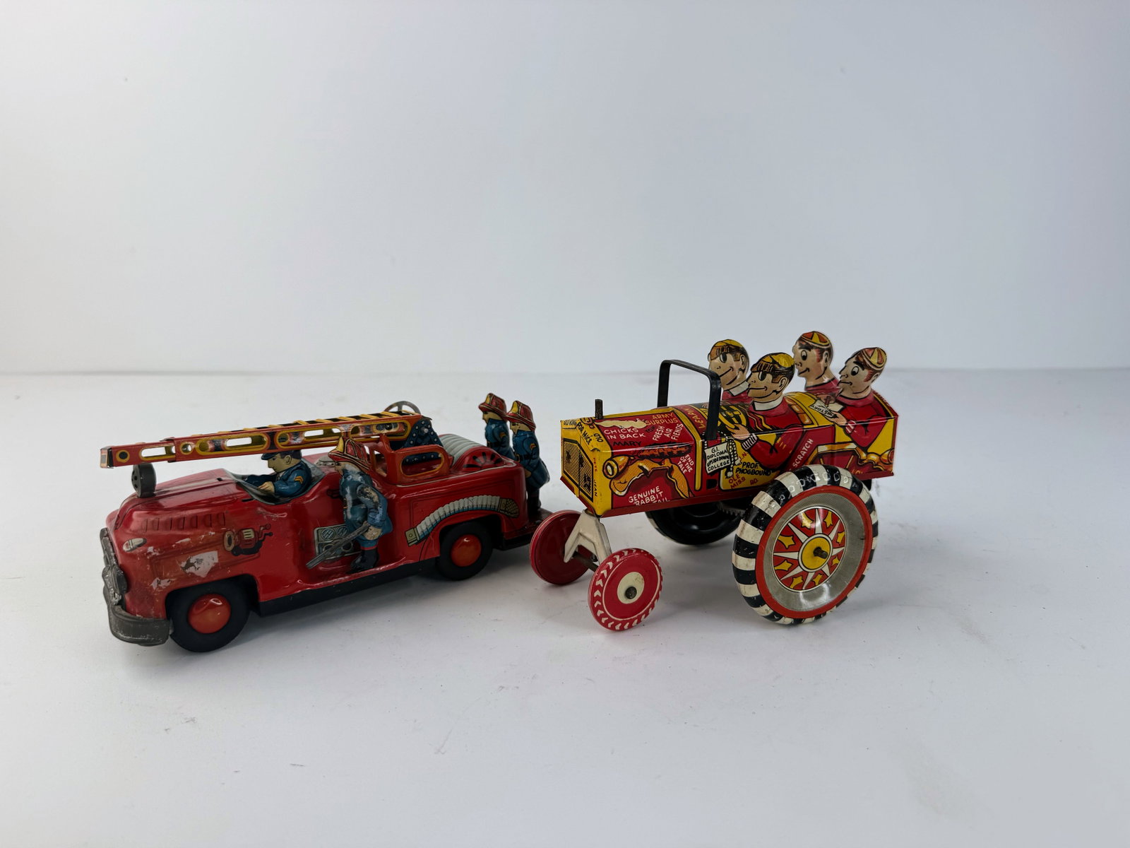 1950's Nomura Tin fire engine and Louis Marx Crazy Car (1 of 6)