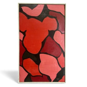 1958 Abstract Oil on Canvas W. Tallman (1864-1974)