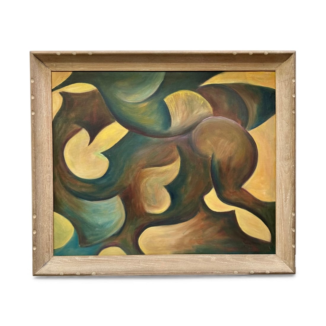 1958 Abstract Oil on Canvas, W. Tallman (1864-1974) (1 of 5)