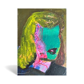 Contemporary Abstract Portrait Painting on Canvas