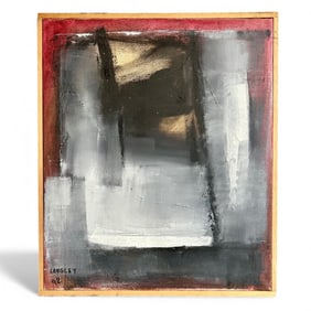 20th Century Katherine Langley Abstract Expressionist Painting on Canvas