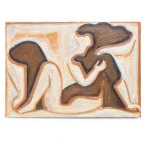 Samuel Kudish (b. 1928) Abstract Figurative Painting