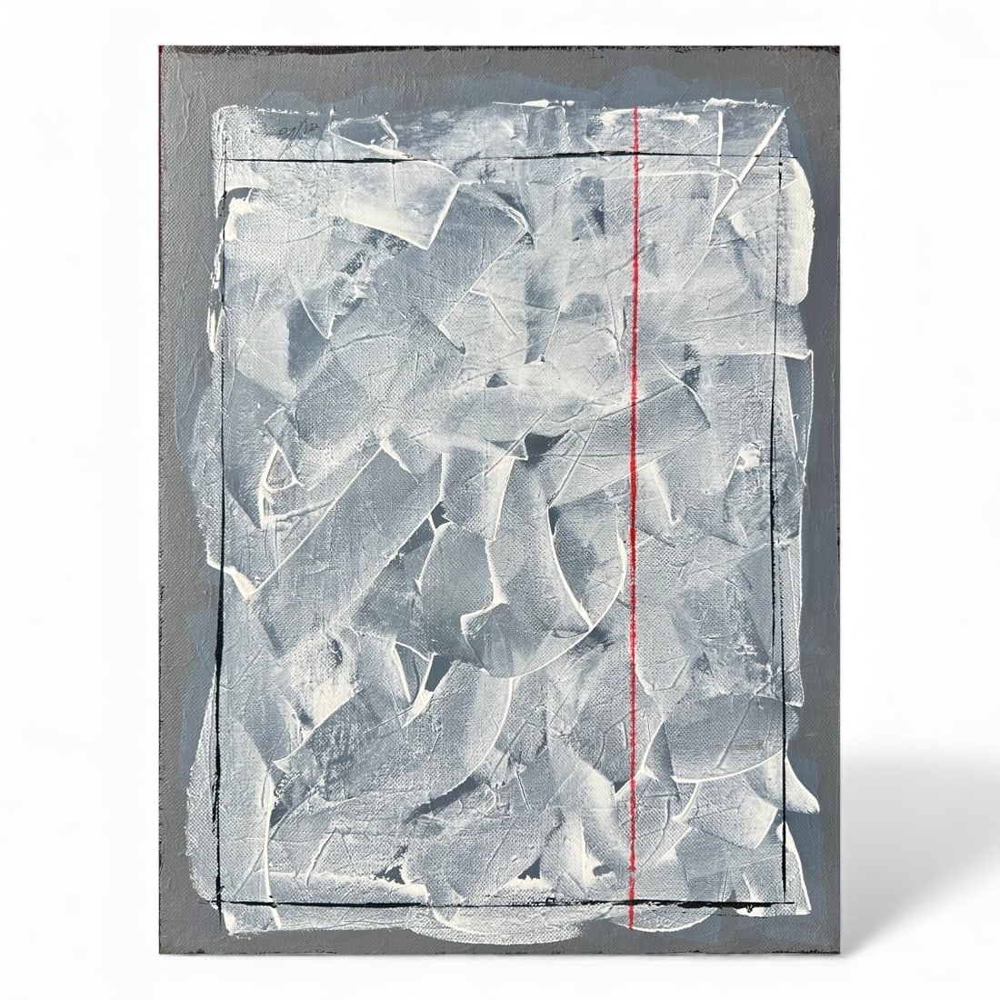 Vintage Modernist Abstract Expressionist Painting on Canvas (1 of 3)