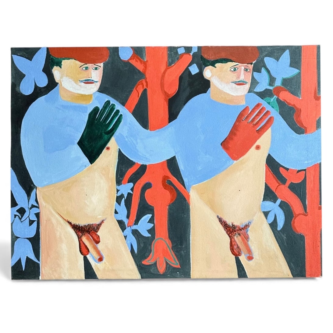 Roger Long (1931-2023) Abstract Figurative Oil on Canvas Painting: Roger Long (1931-2023) was a student of Hans Hoffman at the Hans Hoffman School of Fine Art in NYC circa 1950s. He relocated to Portland Oregon where he produced art for many decades. This piece is a