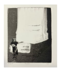 Stephen Lephlar (b. 1945) Monoprint "The Visit"