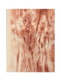 Claude McGraw (1919-1978) Colored Pencil Drawing, Signed