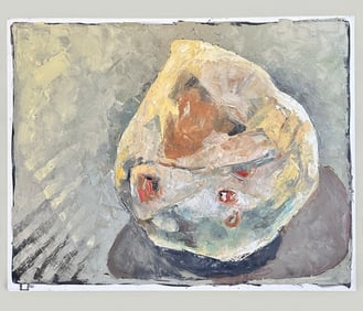 Vintage Abstract Painting on Canvas