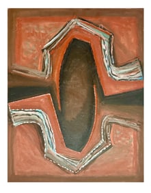 Samuel Kudish (1926-2023) Abstract Painting on Canvas Board