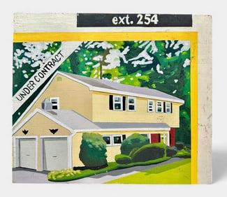 Vintage Real-Estate Listing Painting, Unknown Artist, 90s Suburbia #3