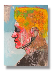 Contemporary Abstract Portrait Painting on Canvas