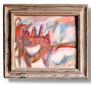 1960s watercolor on paper 1960s Hal Bohn (1934-2022) Abstract painting