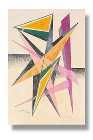 1964 Paint on Canvas Abstract Composition by Cicely De Beers (1892-1973)