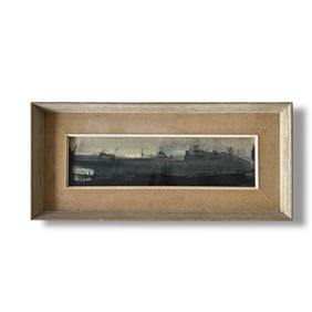 Modernist Motke Blum (B. 1925) Abstract Watercolor 1960s Framed Painting