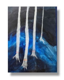 American Modernist Abstract Painting Artist Glen Corbett 1990