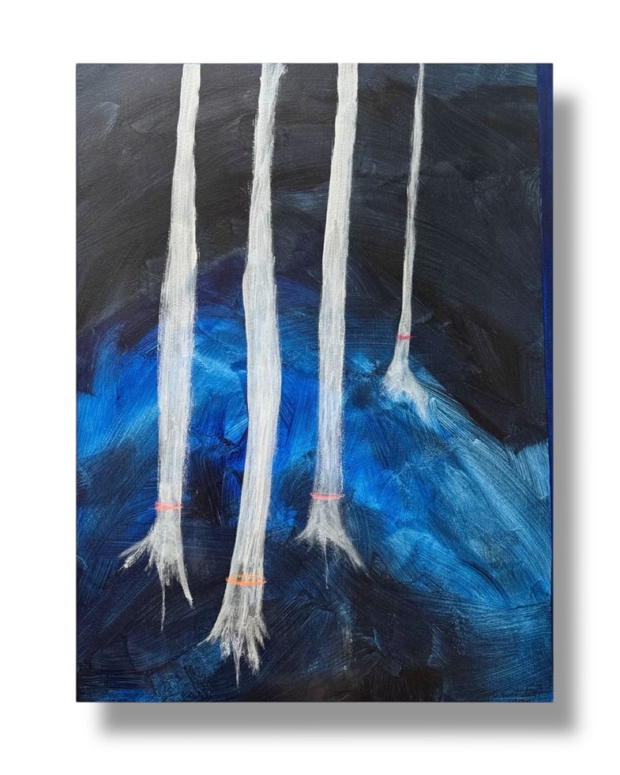 American Modernist Abstract Painting Artist Glen Corbett 1990 (1 of 4)