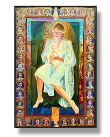 Large Scale 1988 American Surrealist Abstract Painting, David Griffin