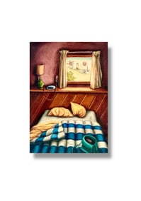 Small Scale Dori Decamillis 1996 Oil on Panel Painting "9: 11"