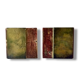 20th century Abstract Mixed Media Composition, set of two, Topher Sinkinson 1995