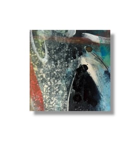 American 21st century Abstract Painting on Board Oregon Artist Patty Maly