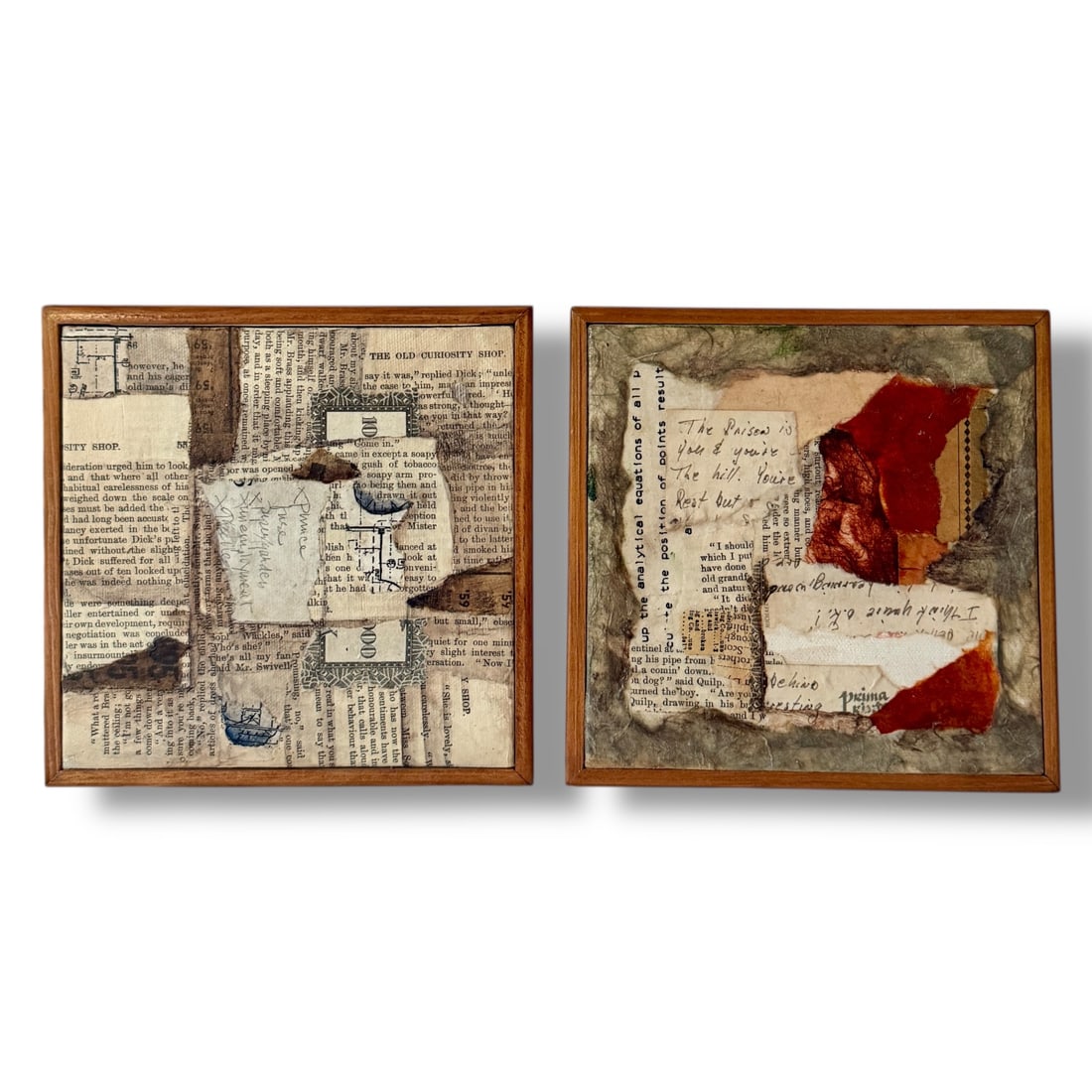 American 21th century Abstract Mixed Media on Canvas, set of 2, artist Kevin Gilmore (1 of 6)