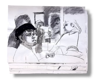 20/21st century American Artist Joe Zoltak Lot of Five Drawings 1990