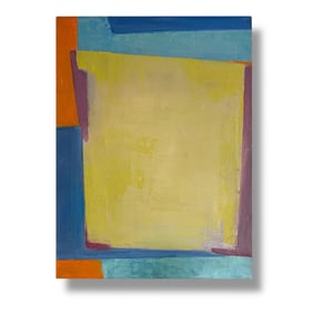 American 20th Century Abstract Oil on Canvas Painting 1960s