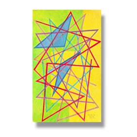 Abstract Geometric Cicely De Beers (1892-1973) Paint on Paper 1965