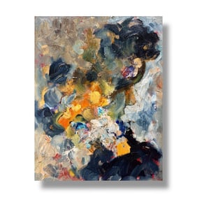 American Modernist Abstract Expressionist Oil Painting 1971 W. Tallman Oregon