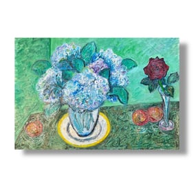 Oil on Canvas Original Painting by Japanese American Artist Nobu Nakamura (1941-2011)