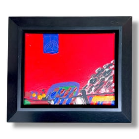 British Artist Paul Benjamins "Hailstorm" 1994 Original Abstract Painting on Canvas