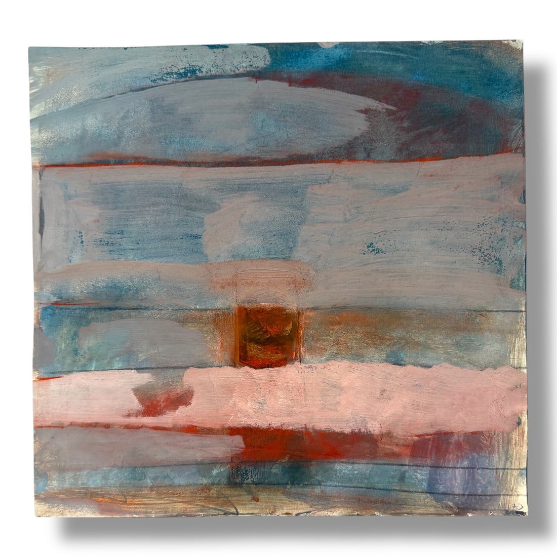 American 20th Century Modern Abstract Expressionist Painting on Paper 1973 (1 of 3)