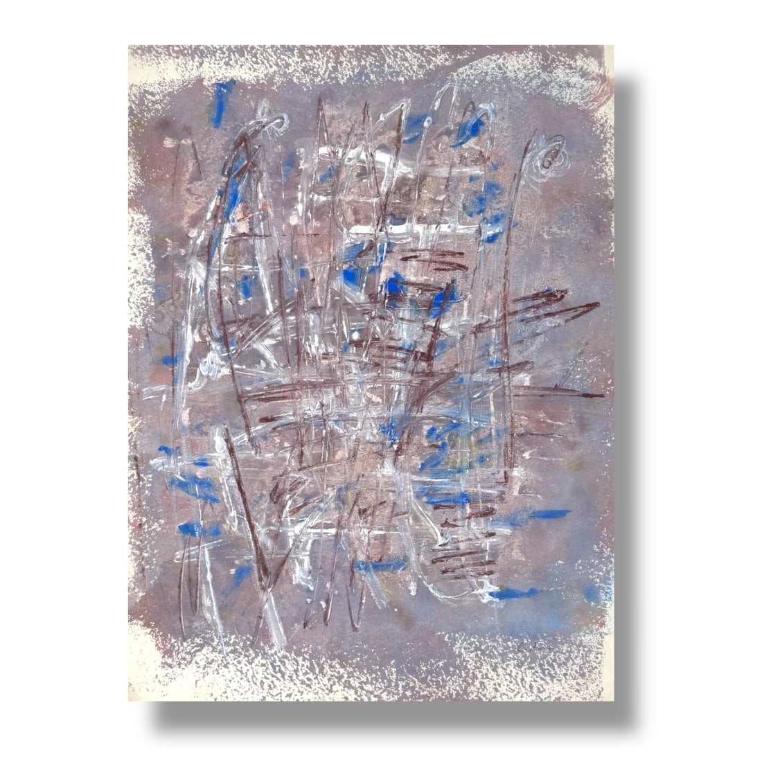 1960s kenneth Warner Forman (1925-2015) American Modernist Watercolor Painting (1 of 4)