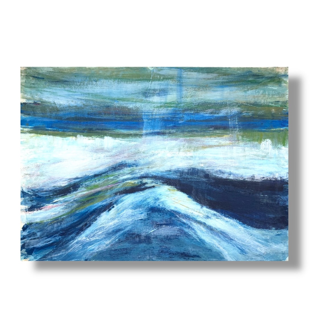 1960s kenneth Warner Forman (1925-2015) American Modernist Watercolor Painting (1 of 3)