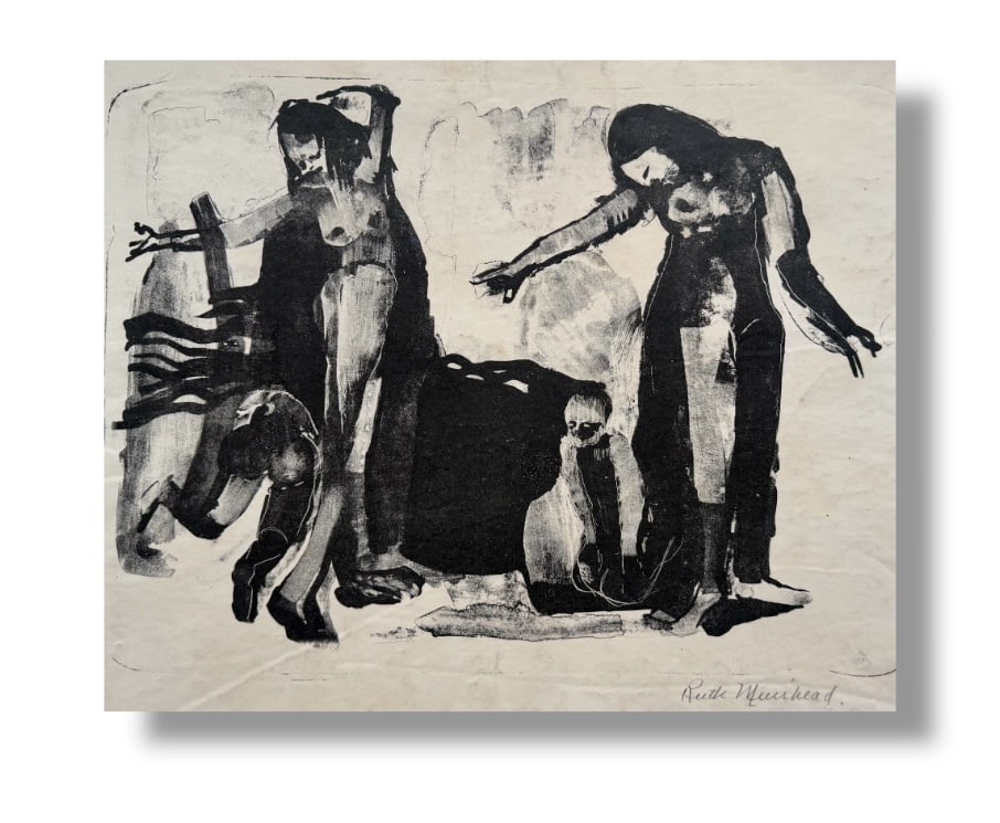 American 20th Century Abstract Figurative Print Ruth Muirhead (1 of 4)