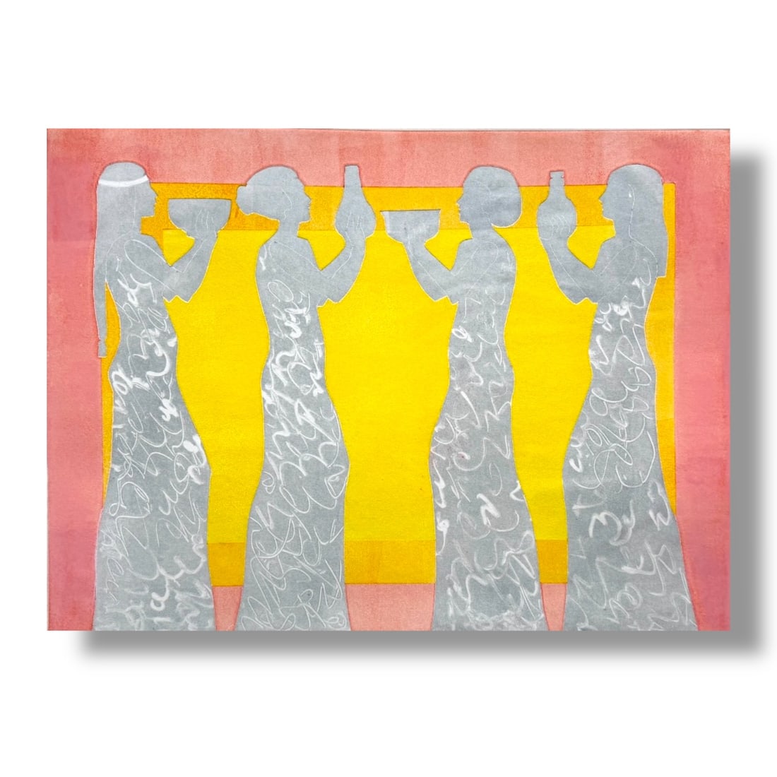 American 20th Century Abstract Monotype by Maryanne Meltzer (1922-2014): Original monotype on paper by Maryanne Meltzer. Very good vintage condition, artwork measures 24"x 18" executed on a sheet measuring 30.5" x 23" overall. Maryanne Meltzer (1922–2014) was an American