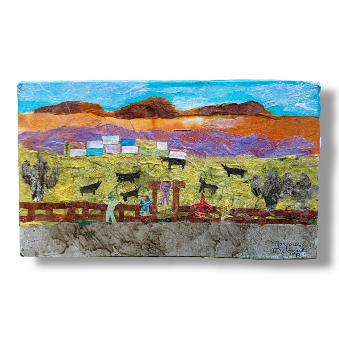 American 20th Century Modern Mixed Media "Adobe Land" artist Marjorie Mcdonald (1898-1995) (1 of 3)