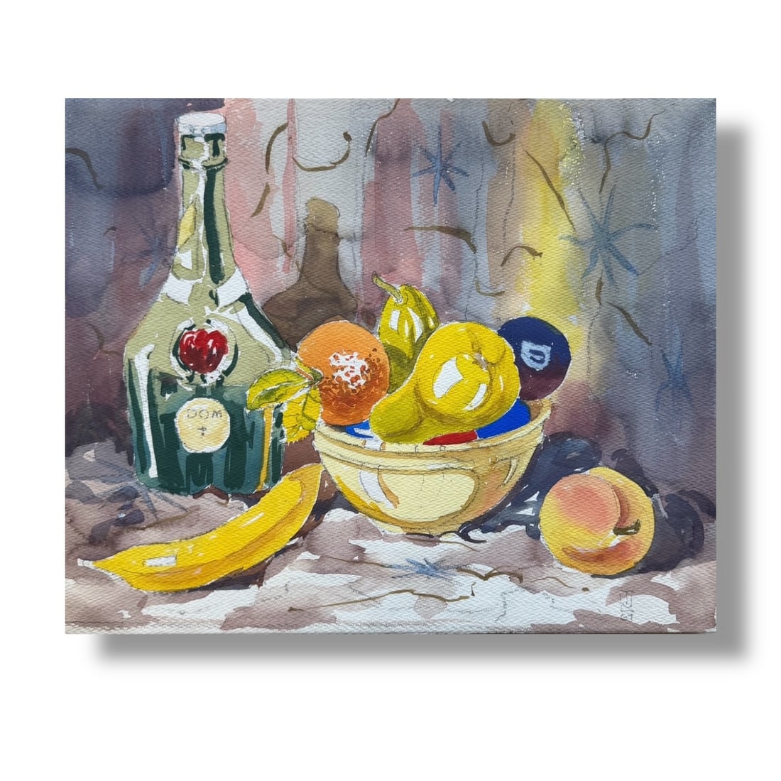 American 20th Century Watercolor Still Life Painting on Paper by Thayne Logan (b.1 900) (1 of 2)