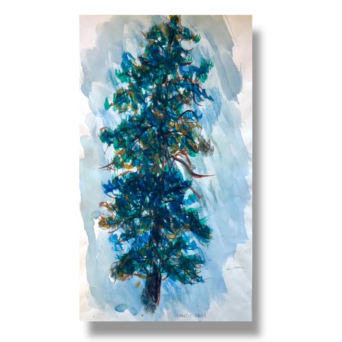 American 20th Century 1958 Painting on Paper by Byron Gardner (1930-1992) (1 of 2)